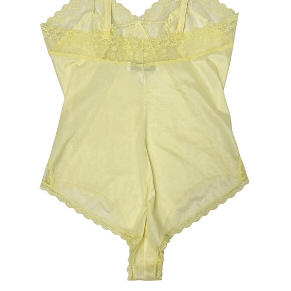 Vintage Interludes Lace Bodysuit Size Small Yellow - Picture 8 of 10